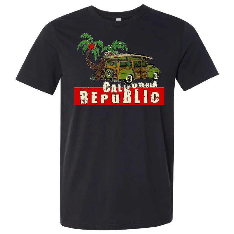Soft Comfort California Republic Woody Asst Colors Mens Lightweight Fitted T-Shirt/tee