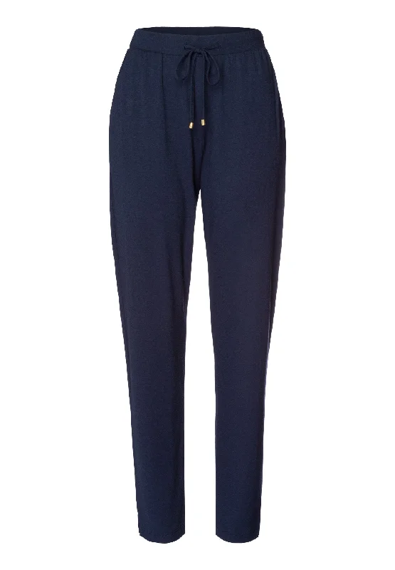 Fresh Comfort Sleep And Lounge Cotton Blend Drawstring Pants | Deep Navy 74846-1610