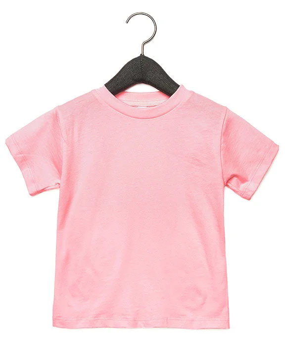 Simple Solid Color 3001T - Bella + Canvas Toddler Jersey Short Sleeve T-Shirt | Pink Simple Solid Color 3001T - Bella + Canvas Toddler Jersey Short Sleeve T-Shirt | Pink