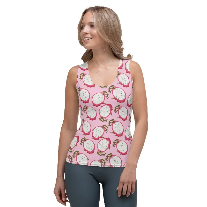 Creative Prints Dragon Fruit Pattern Tank Top