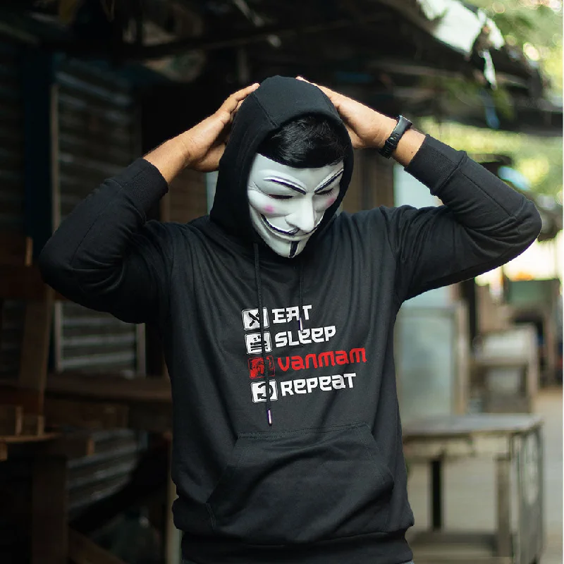 Fashion Touch Eat Sleep Vanmam Repeat - SVK Official Hoodie