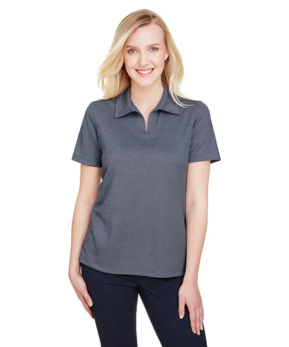 Noble And Elegant DG22W - Devon & Jones CrownLux Performance® Ladies Address Melange Polo Shirt | Navy Heather Noble And Elegant DG22W - Devon & Jones CrownLux Performance® Ladies Address Melange Polo Shirt | Navy Heather
