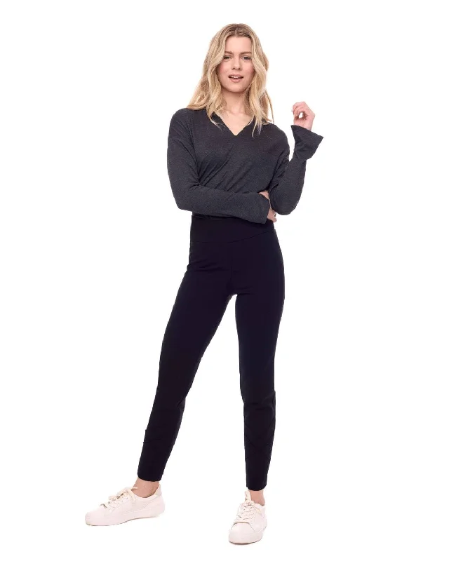 Luxury Style Up! Ponte Slim Pintuck Ankle Pant