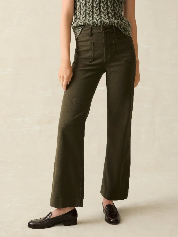 Dessert Matching Faherty Stretch Terry Patch Pocket Pant / Forest Olive