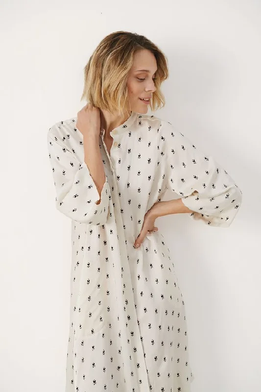 Retro Dress Part Two Paprika Dress in Neutral Graphic Print