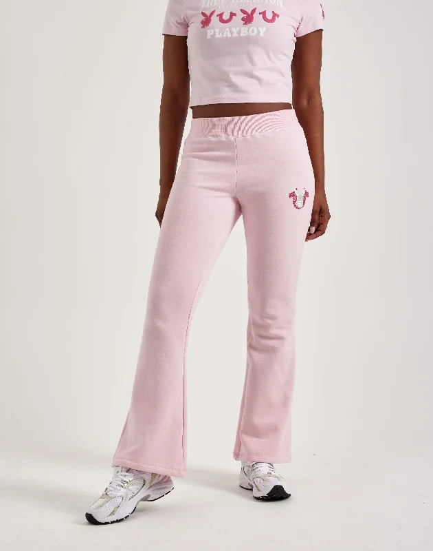 Single-shoulder Neck Design True Religion Playboy Crystal Mid-Rise Bootcut Pants