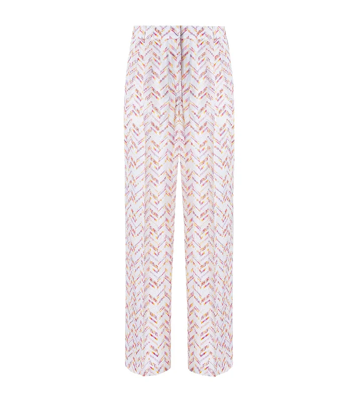 Exquisite Design MISSONI Eyelet Embroidery Pants