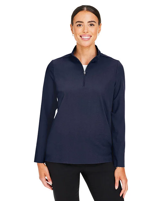 Nightclub Style DG410W - Devon & Jones CrownLux Performance® Ladies Windsor Welded Quarter-Zip | Navy