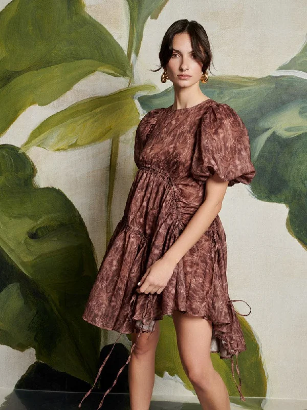 Street Fashion Dare Printed Ruched Dress