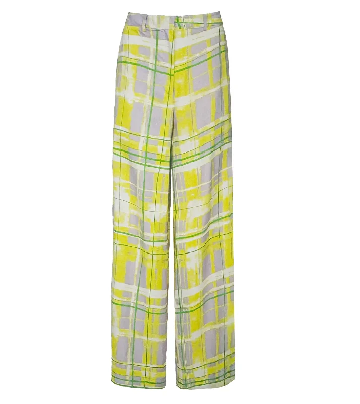 Fresh And Fashionable MAISON RABIH KAYROUZ Woven Painted Check Pant