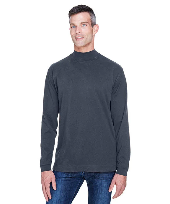 High-end Design D420 - Devon & Jones Adult Sueded Cotton Jersey Mock Turtleneck | Navy High-end Design D420 - Devon & Jones Adult Sueded Cotton Jersey Mock Turtleneck | Navy