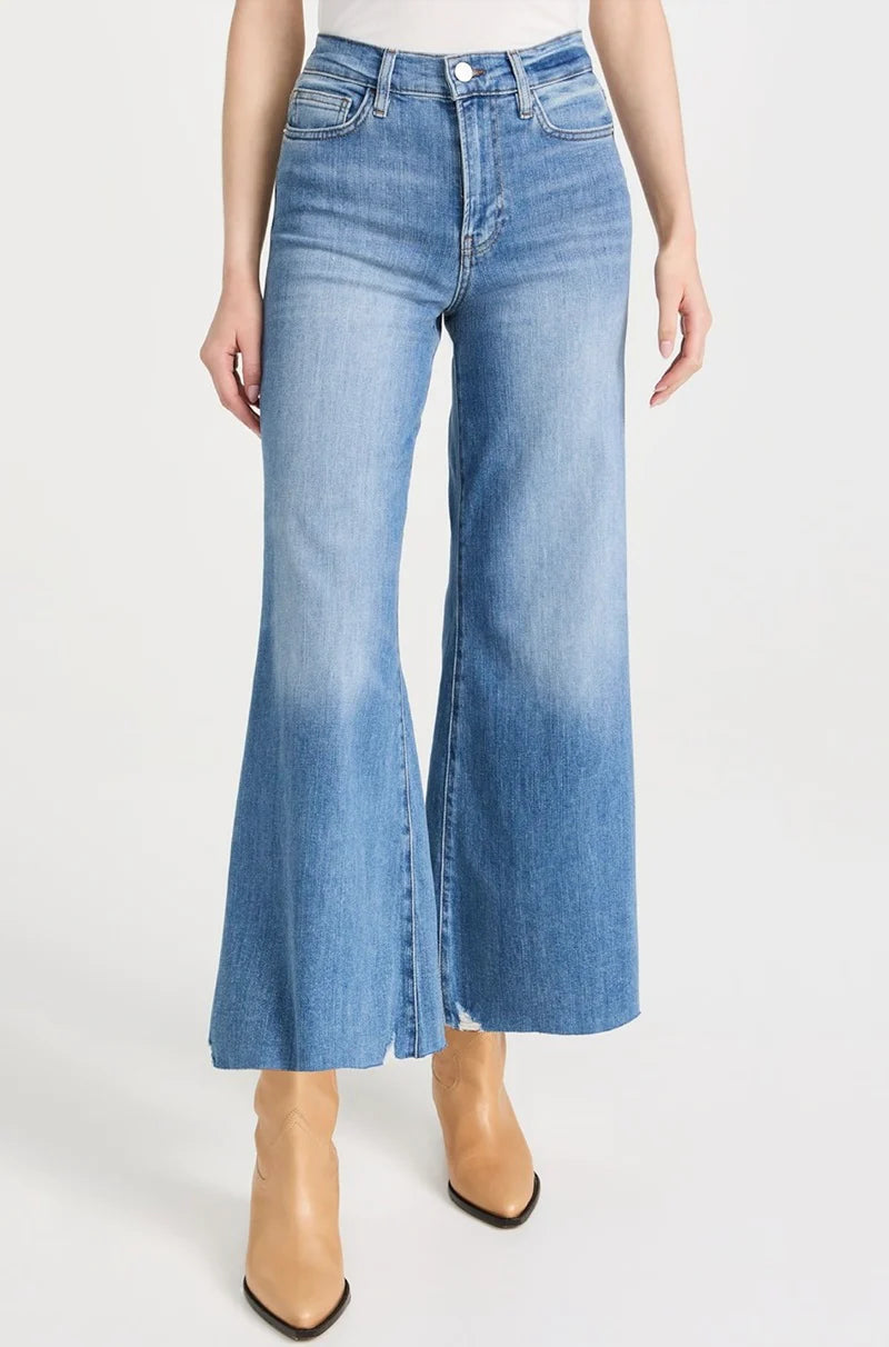 Noble Temperament Crop Palazzo Jeans