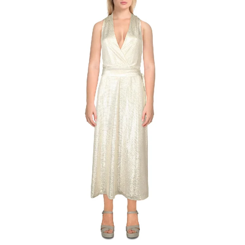 Thin Design Lauren Ralph Lauren Womens Metallic Halter Cocktail And Party Dress
