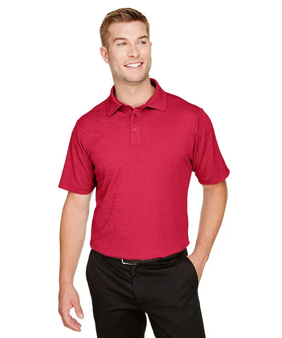 Carefree Style DG22 - Devon & Jones CrownLux Performance® Mens Address Melange Polo Shirt | Red Heather Carefree Style DG22 - Devon & Jones CrownLux Performance® Mens Address Melange Polo Shirt | Red Heather