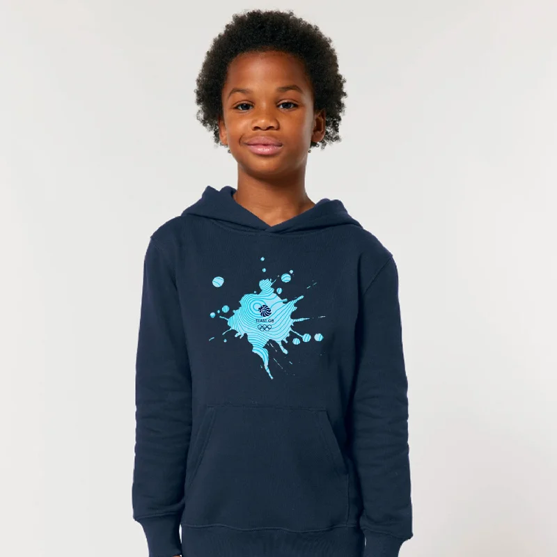 Low-key Luxury Team GB Kids Graffiti Hoodie Navy