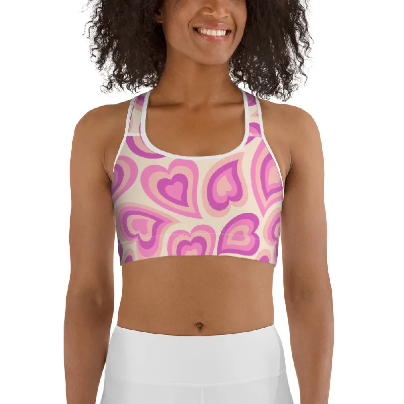 Elegant Tailoring Sweetheart Swirls Sports Bra