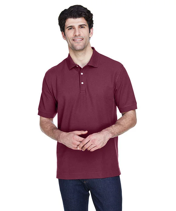 Unique Design D100 - Devon & Jones Mens Pima Piqué Short-Sleeve Polo Shirt | Burgundy Unique Design D100 - Devon & Jones Mens Pima Piqué Short-Sleeve Polo Shirt | Burgundy