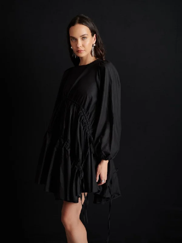 Elegant And Simple Noor Ruched Mini Dress