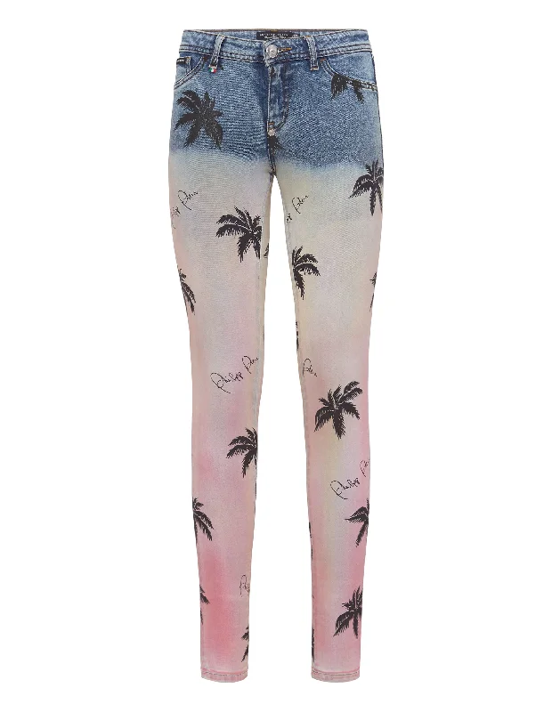 Retro Lace Fabric Jeggins Aloha Plein