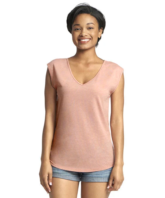 Luxe Comfort N5040 - Next Level Ladies Festival Sleeveless V-Neck Tee | Desert Pink
