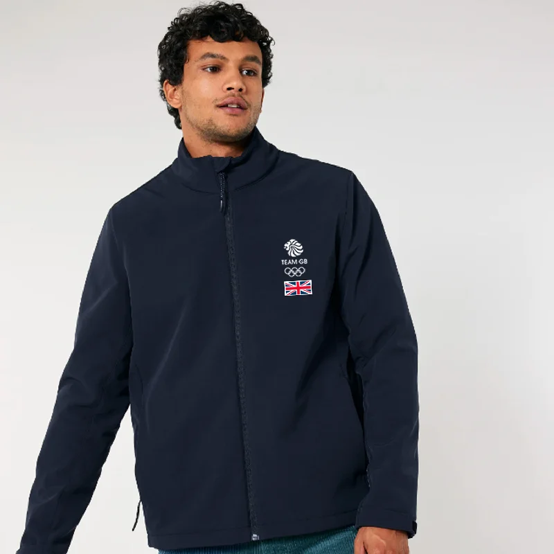 Cool Breeze At Night Team GB Softshell Logo Jacket Navy
