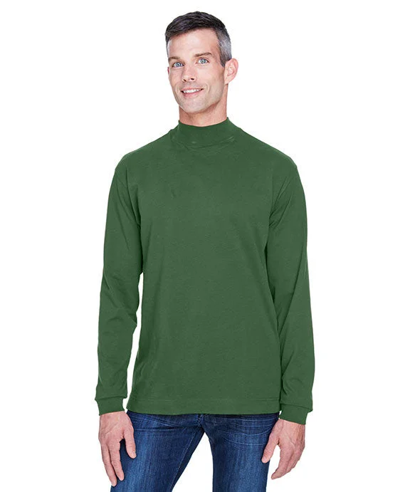 French Retro D420 - Devon & Jones Adult Sueded Cotton Jersey Mock Turtleneck | Forest French Retro D420 - Devon & Jones Adult Sueded Cotton Jersey Mock Turtleneck | Forest