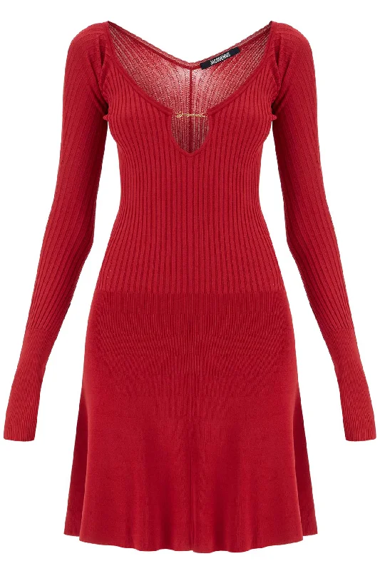 British Style JACQUEMUS knit dress 'the mini robe pr