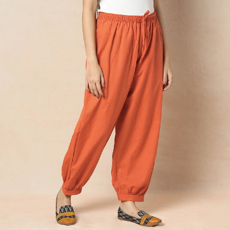 Sports Express Orange - Flex Cotton Plain Elasticated Pant