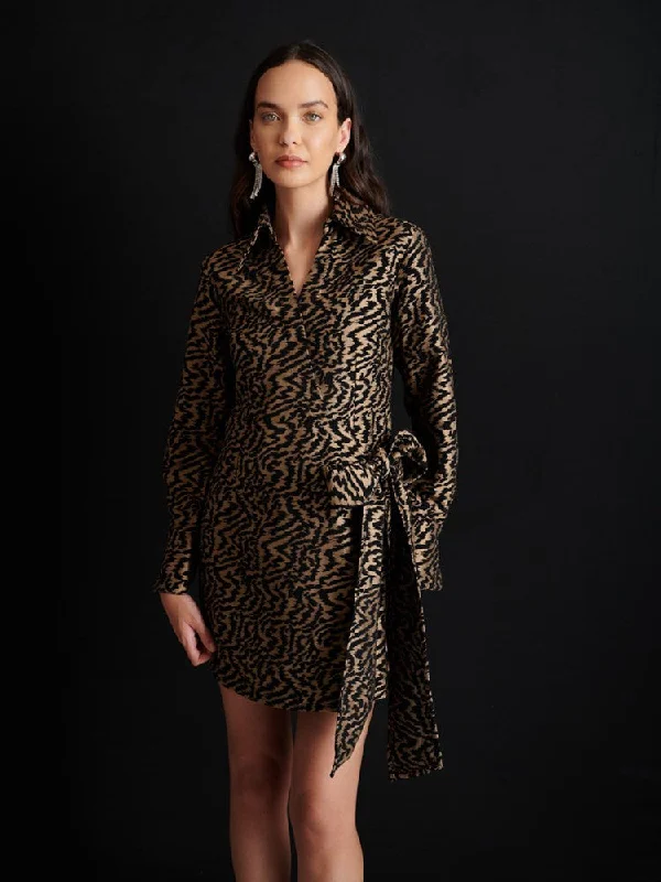 Celebrity Style Phoebe Jacquard Mini Dress