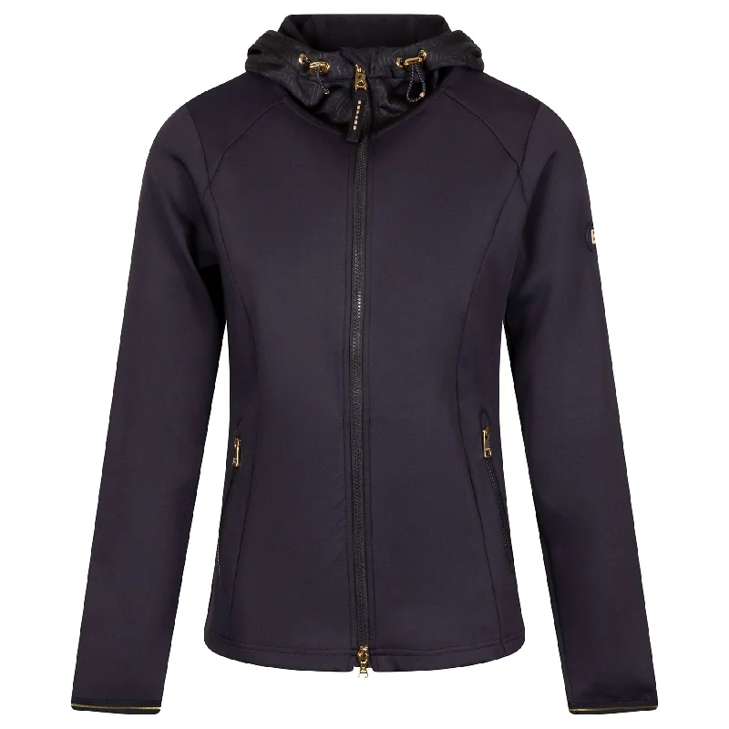 Relaxed And Casual Womens Sybilla Hooded Mid Layer Navy - AW24