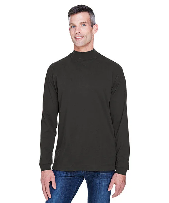Versatile Items D420 - Devon & Jones Adult Sueded Cotton Jersey Mock Turtleneck | Black Versatile Items D420 - Devon & Jones Adult Sueded Cotton Jersey Mock Turtleneck | Black