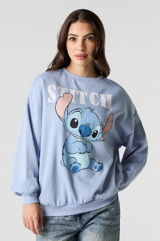 Youthful Vitality Stitch Graphic Fleece Sweatshirt