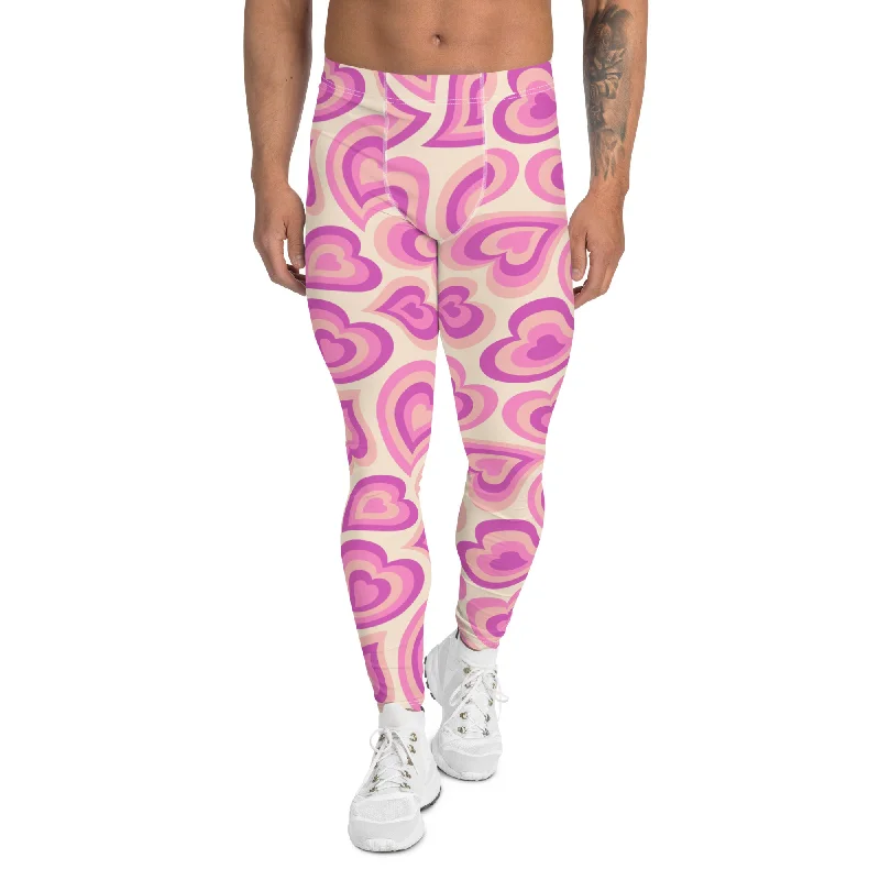 Celebrity Style Sweetheart Swirls Men's Leggings