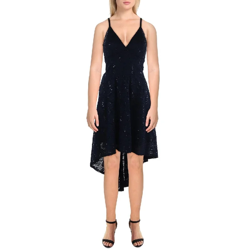 Tropical Style Lily Rose Womens Juniors Lace Hi-Low Cocktail And Party Dress