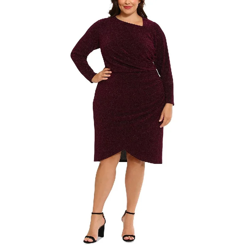 Urban Design Sense London Times Womens Plus Blouson Textured Cocktail And Party Dress