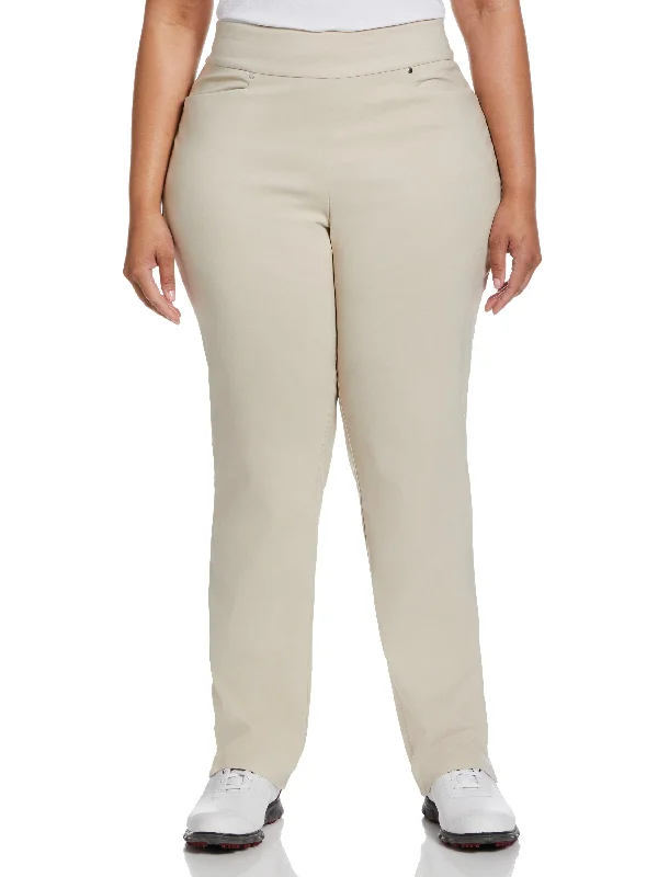 College Style Women's Plus Size Pull-On Golf Pant
