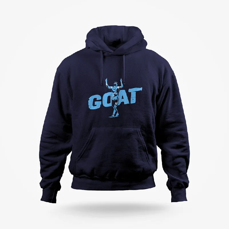 Avant-garde Design Messi: The GOAT Tribute | Navy Hoodie