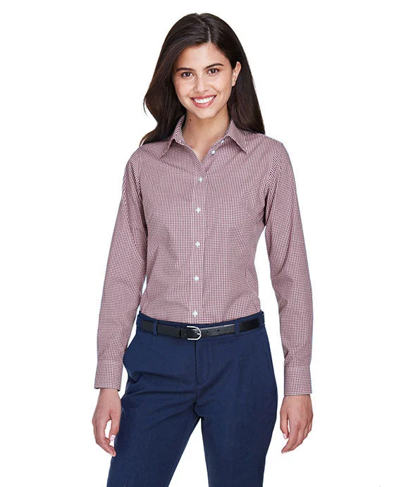 Casual And Versatile D640W - Devon & Jones Ladies Crown Woven Collection™ Gingham Check Shirt | Burgundy Casual And Versatile D640W - Devon & Jones Ladies Crown Woven Collection™ Gingham Check Shirt | Burgundy