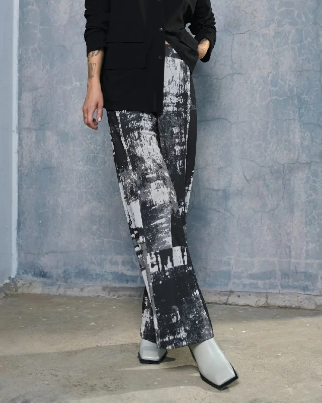 Fresh And Natural Digi Straight Leg Pants, Marble