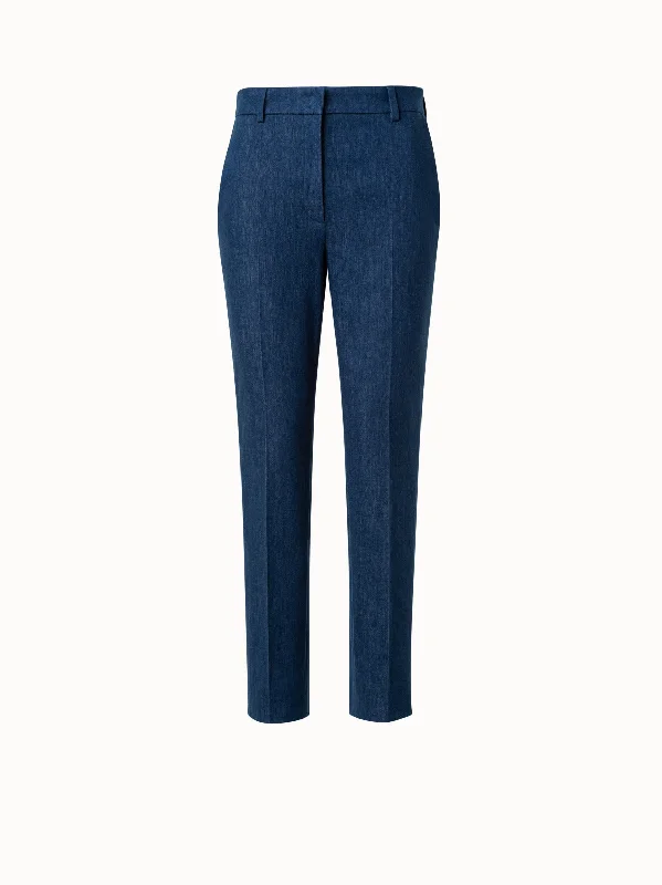Avant-garde trend Tapered Pants in Cotton Denim Stretch