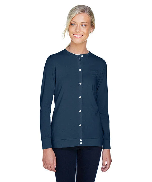 Sports Cool DP181W - Devon & Jones Ladies Perfect Fit™ Ribbon Cardigan | Navy