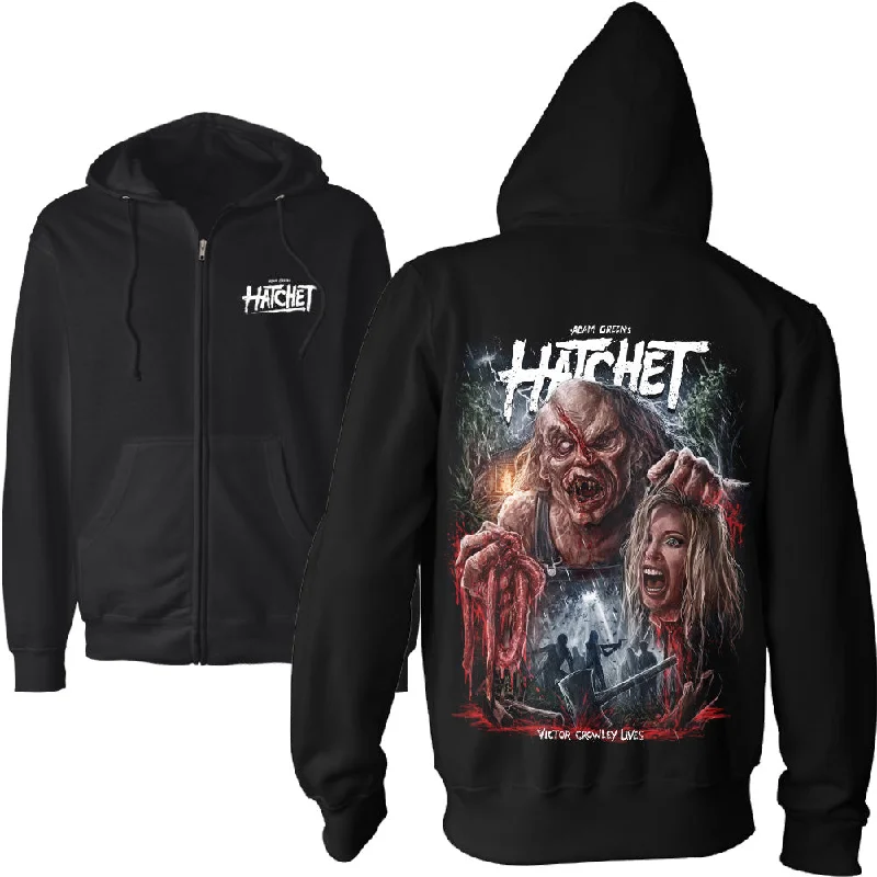 High-end Fashion Hatchet True Horror Has Returned Zip Hoodie