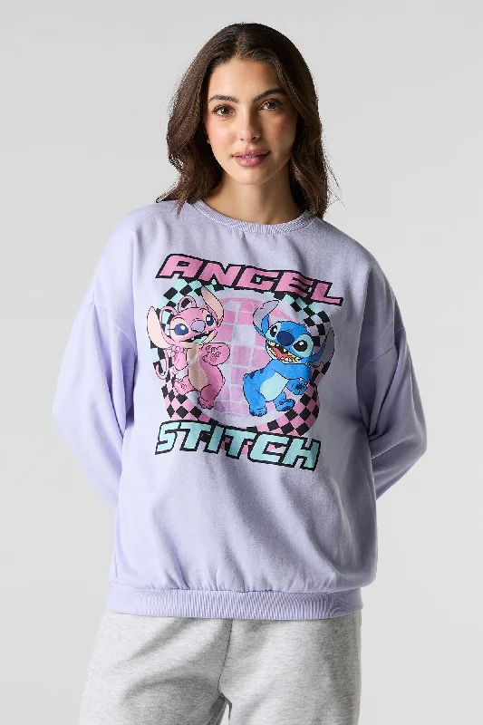 High Street Design Stitch & Angel Graphic Fleece Sweatshirt