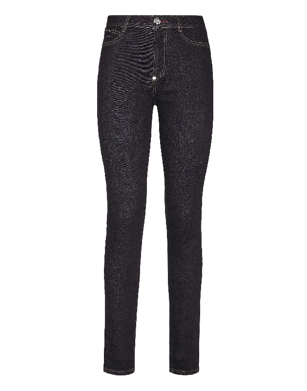 Amazing design Denim High Waist Jegging Chains