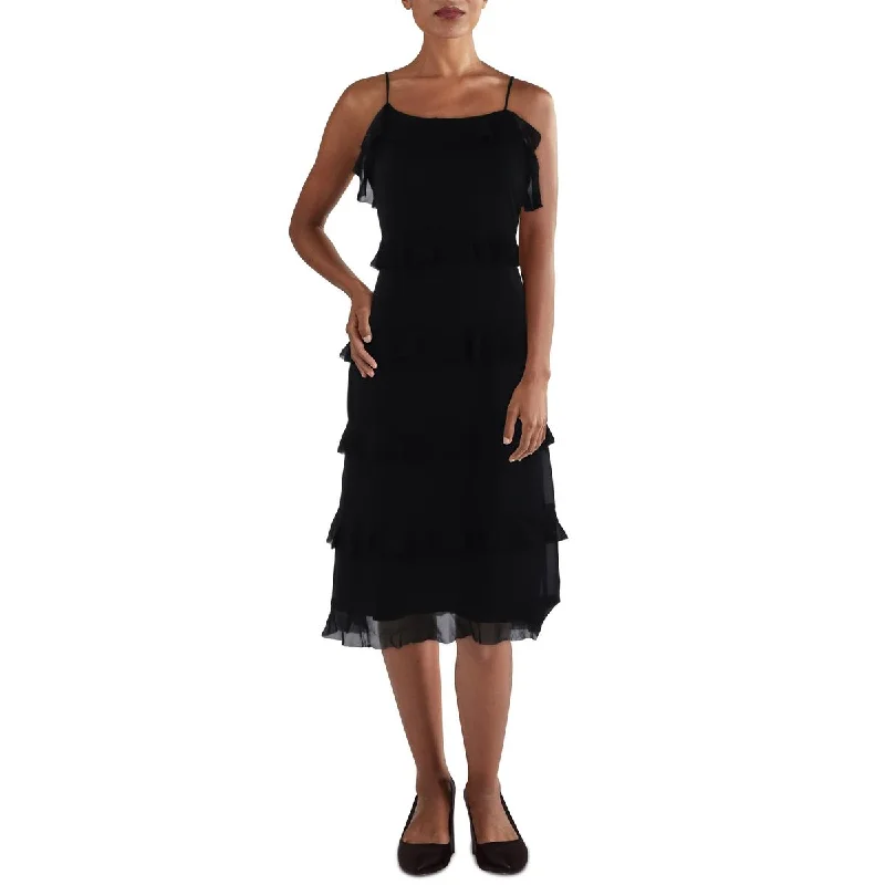 Cozy Dress Lucy Paris Womens Ruffled Midi Cocktail And Party Dress