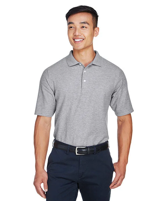 Lazy Style DG150 - Devon & Jones Mens DRYTEC20™ Performance Polo Shirt | Grey Heather Lazy Style DG150 - Devon & Jones Mens DRYTEC20™ Performance Polo Shirt | Grey Heather
