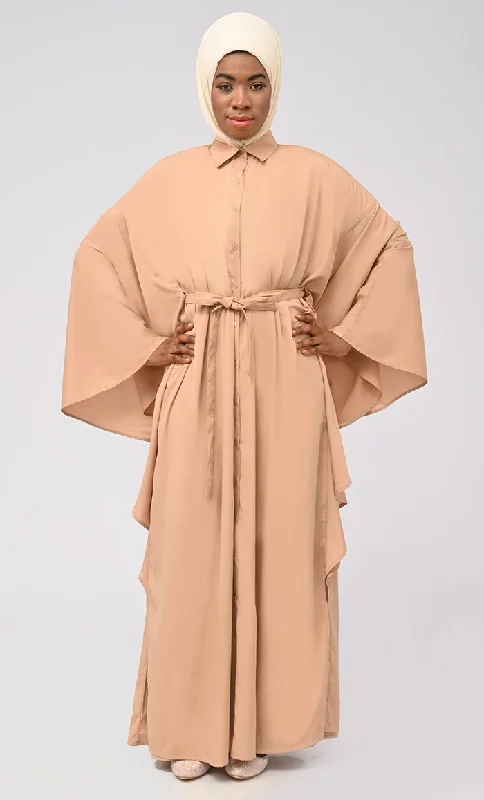 Noble And Elegant Islamic Button Down Kaftan Style Prayer Dress For Women