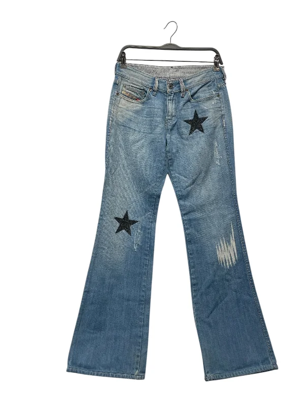 Trends DIESEL/Bootcut Pants/29/Denim/IDG/BEDAZZLED STARS