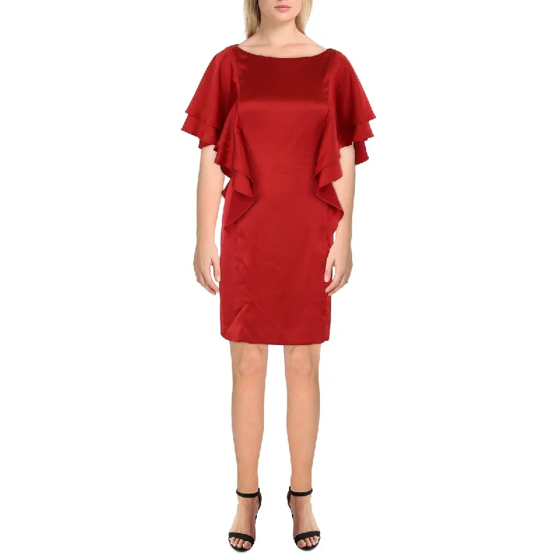 Versatile Items Lauren Ralph Lauren Womens Mini Ruffled Cocktail And Party Dress