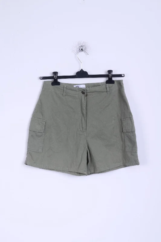 Comfortable And Cold-proof O zone Womens 12 M Shorts khaki Hight Waist Cotton
